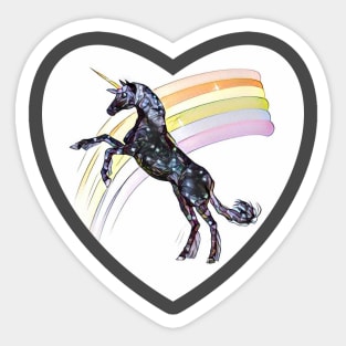 Unicorn with Rainbow Art Sticker